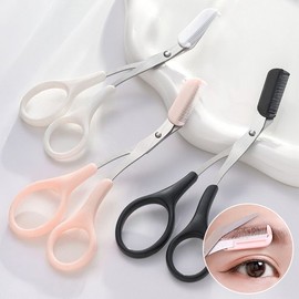 Stainless steel eyebrow scissors, eyebrow length trimming comb, thinning scissors, DIY beauty / 스텐 눈썹가위 눈썹 길이 정리 빗 숱가위 셀프 미용