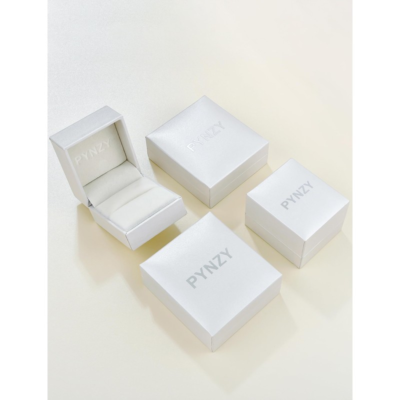 PYNZY Engagement Rings 925 Sterling Silver Promise Rings for Women,