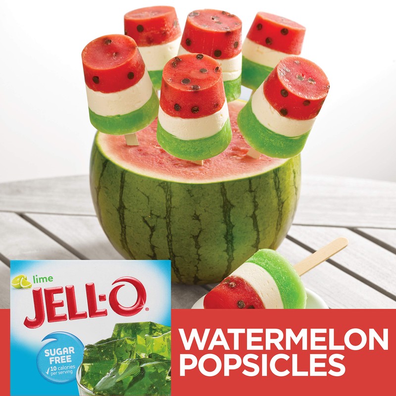 JELLO Lime Gelatin Dessert Mix (0.30oz Boxes, Pack of 24)