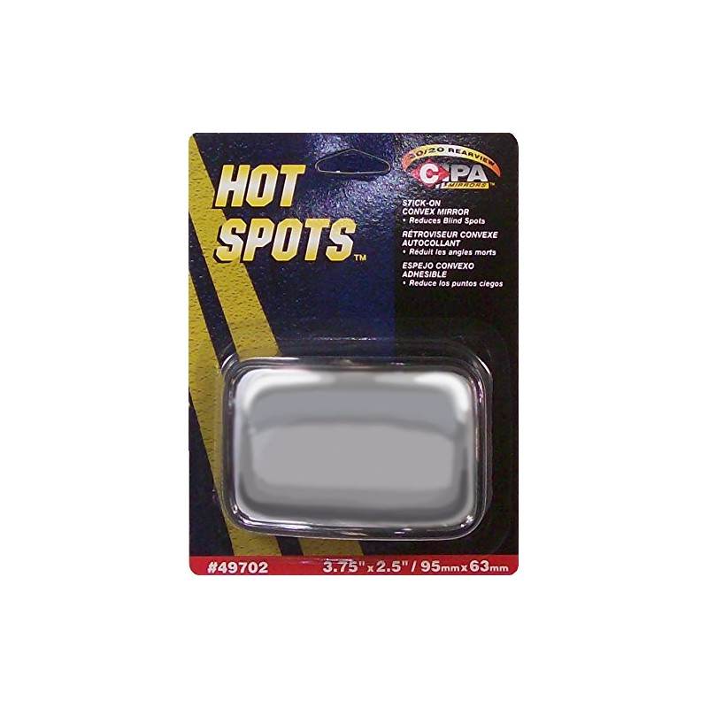 CIPA 49702 HotSpot Mirrors - Stick-On Convex Wedge, 2.5" x