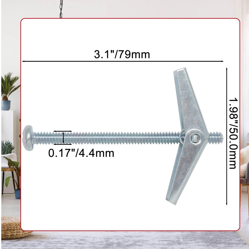 Rierdge 12 Pcs 3/16 x 3 Inch Heavy Duty Metal