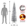 National Tree Pine 7 Foot Silver Tinsel Tree, 7 ft