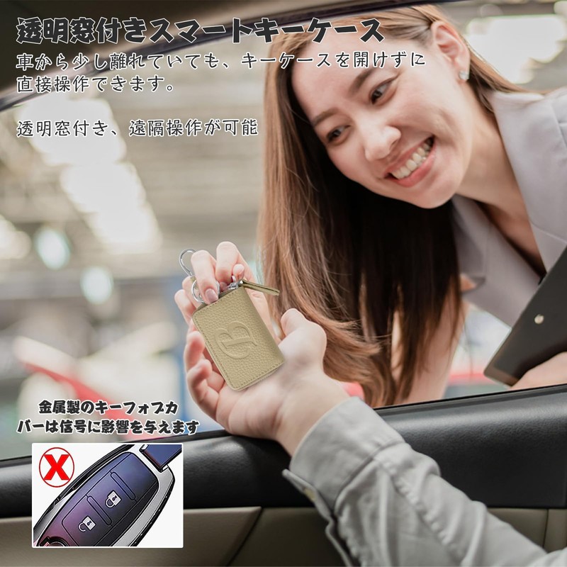 YooFa Women's Smart Key Case with Clear Window, Car Key