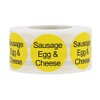 Sausage, Egg & Cheese Deli Labels 1 Inch Round Circle