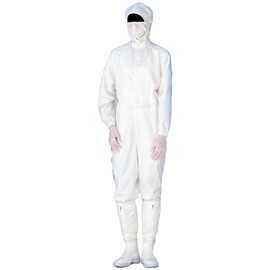 Midori Anzen Clean Wear Super Electrostatic Clean Suit C1515W White LL
