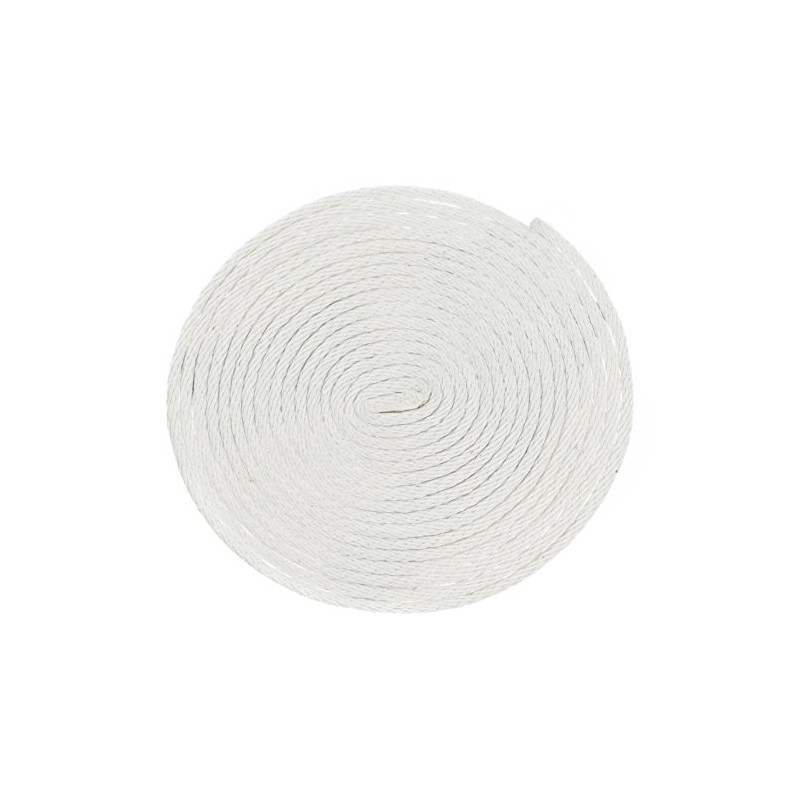 Paracord Planet Solid Braid Poly Cotton Rope (White, 1/8 Inch