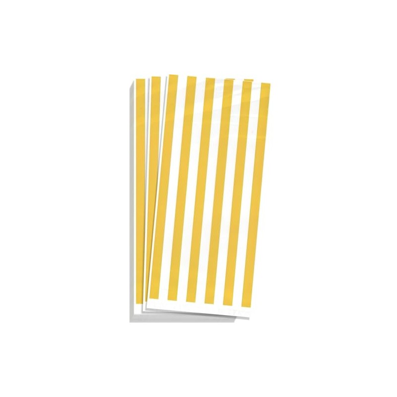 Stripes Cellophane Bags | 11" x 5" | Sunshine Yellow