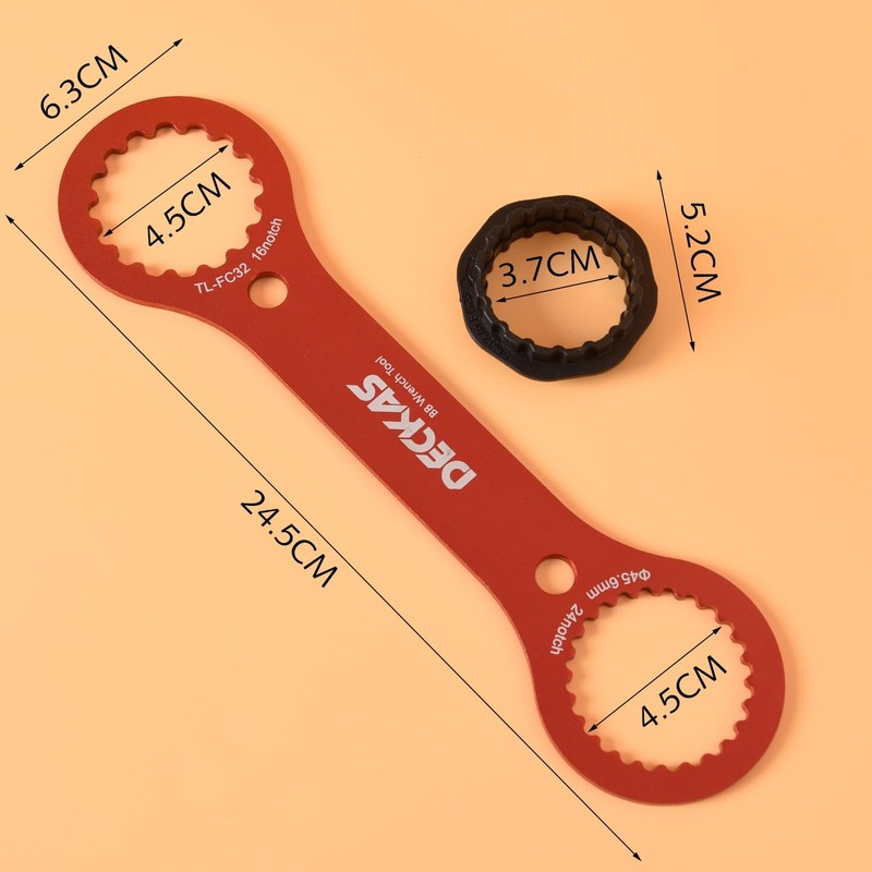 DILUSILK Bottom Bracket Tool, Bicycle BB Wrench, Dual Purpose Aluminum