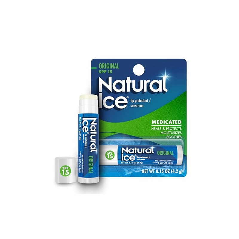 Mentholatum Natural Ice Lip Balm Original SPF 15 1 Each