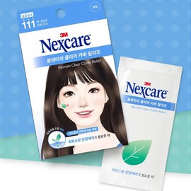 넥스케어 블레미쉬 클리어 커버 릴리프 111매, 111개입, 1개 Nexcare Blemish Clear Cover Relief 111 Pads, 111 Sheets