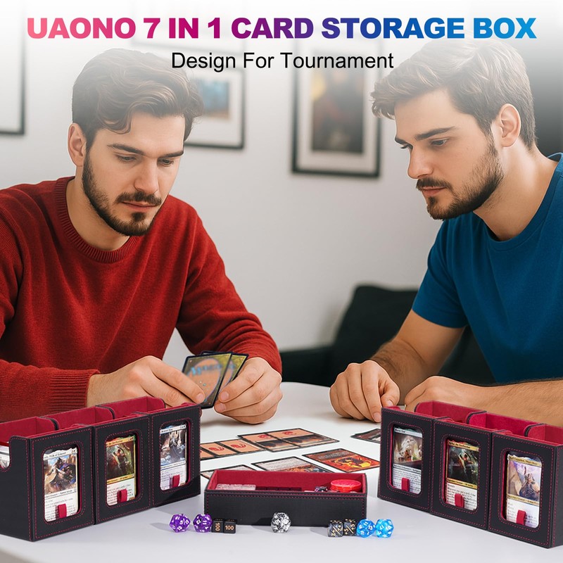 UAONO Commander Deck Box for MTG, 6-Deck Modular Card Case