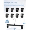 Smartor Pants Hangers - 30 Pack, Black Clips Hangers with