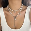 2 piezas de collar de estrella de plata Y2K conjunto