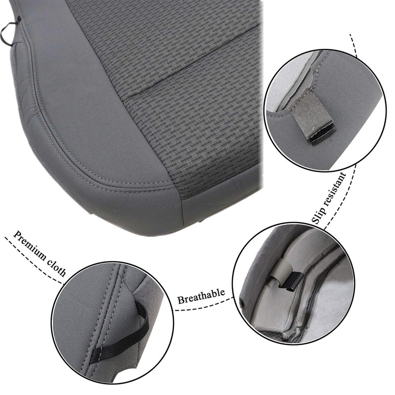 NLQR Front Driver and Passenger Side Bottom Replacement Seat Covers