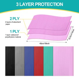 Jetec 360 Pcs Disposable Dental Bibs Sheets 13'' x 18'', 3 Ply Waterproof Tattoo Bib Nail Towels Dentist Medical Tray Cover(Colorful)