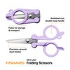 Fiskars Explore Folding Scissor, Designer Collection, Ultra Lilac, Travel Friendly