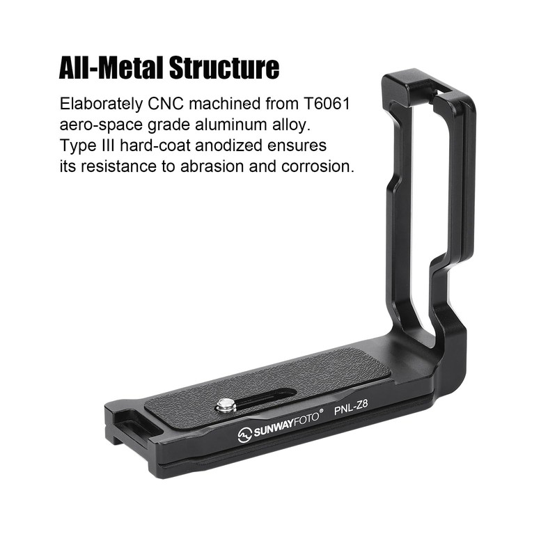SUNWAYFOTO PNL-Z8 L-bracket for Nik** Z8 DSLR Arca Swiss Quick