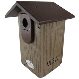 JCs Wildlife Ultimate Bluebird House (with Denali Squirrel Proof Pole, Brown and Brown)