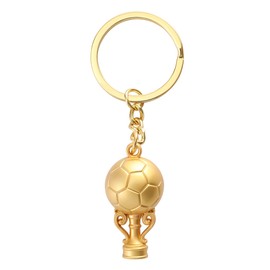 TRIXES Gold Football Keyring World Cup Trophy Souvenir – Party Bag Filler – Perfect for Kids, Men & Football Fans – Key Chain Trinket Pendant- Great Gift for Football Fans