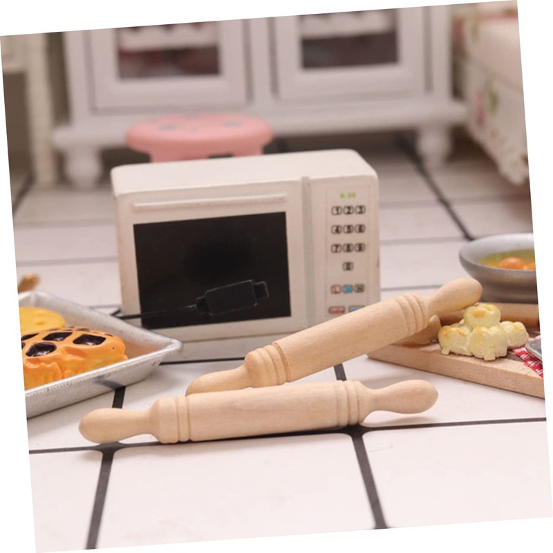 ABOOFAN 12pcs Rolling Pin House Adjustable Rollers Pins Miniature Decor
