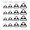 TiSuit 12Pcs 1" Triangle Buckle Adjuster D Ring for Strap