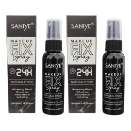 Kit 2 Fijadores De Maquillaje Saniye Fix Control Brillo Agua