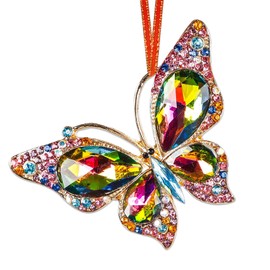 JUESMOS Butterfly Christmas Ornament 2024 Monarch Butterfly Hanging Ornaments Christmas Tree Decorations,Butterfly Decorations Colorful Butterfly Christmas Ornaments Gifts for Women Girls Sister