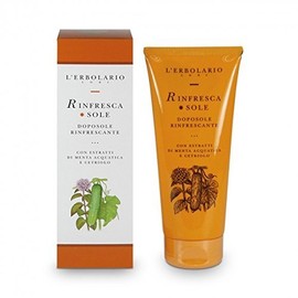 L'Erbolario RinfrescaSole Refreshing After Sun Fluid with Watermint and Cucumber Extracts, Light Texture, Size: 200 ml