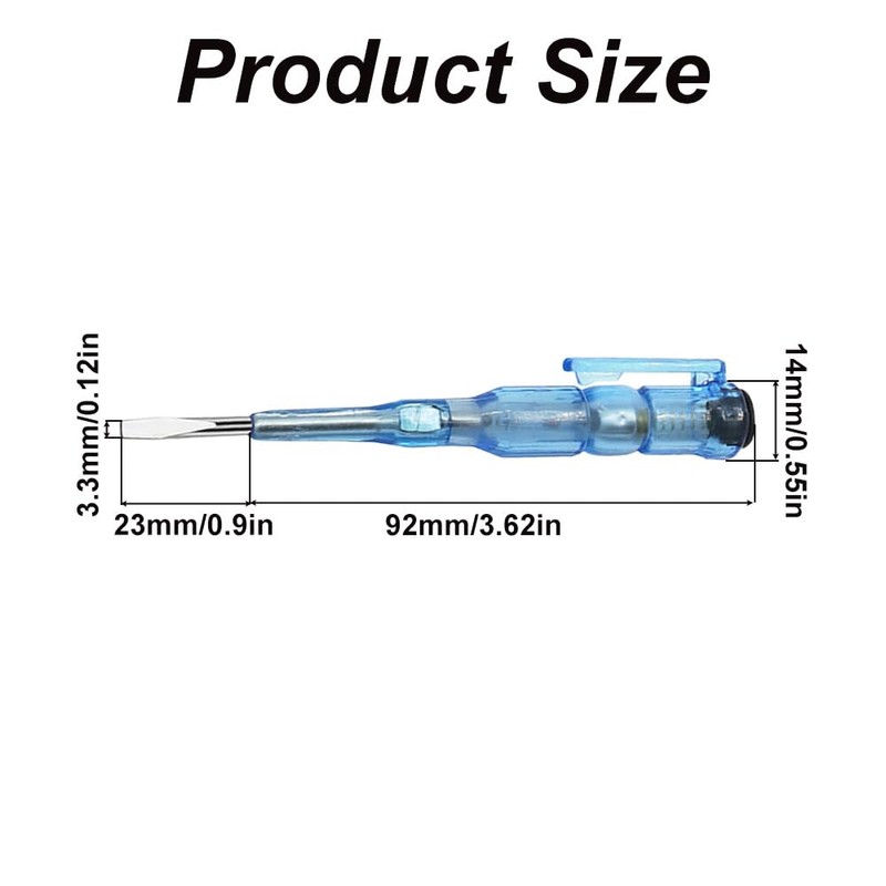 10 Pcs Voltage Tester Pen, AC 100-500V Electric Tester Pen