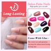 LuckForever 288pc Coffin Press on Nails Short Fake Nail with