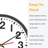 Tempus Contemporary Wall Clock, Battery Operated, Silent, Black and White,