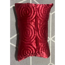 Luxury 1 pair Design Satin Silk Pillowcase For Hair & Skin Pillow Cases Cover Pair UK (Red)