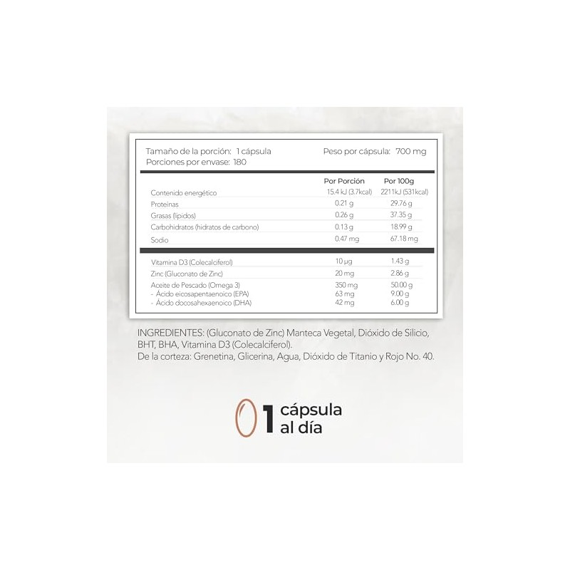 ZINC - Maklen Zinc con Vitamina D3 y Omega 3