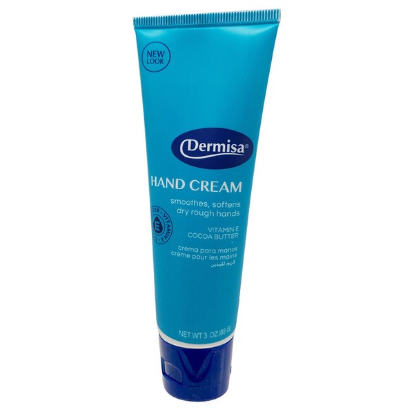 Dermisa Hand Cream,Dry Skin,Cracked Hands,Softens,Skin Care with Vitamin E. 3Oz