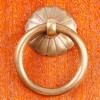 6 Pcs Ring Drawer Pulls,Antique Style Pure Brass Hangin Ring