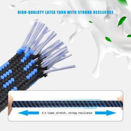 MOLADRI Heavy Duty Adjustable Bungee Cords with Double Hooks Set,80" Long Flat Heavy Duty Elasticity Straps,with Length Adjustment Metal Buckle Luggage Elastic Rope,for Moving Cargo (Blue)