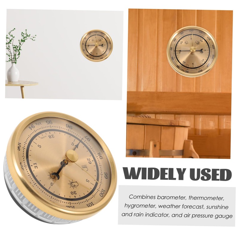 Kisangel 5pcs Accurate Barometer Home Dial Display Air Pressure Gauge
