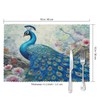 Dujiea Beautiful Peacock Set of 6 Placemat, Durable Placemats for