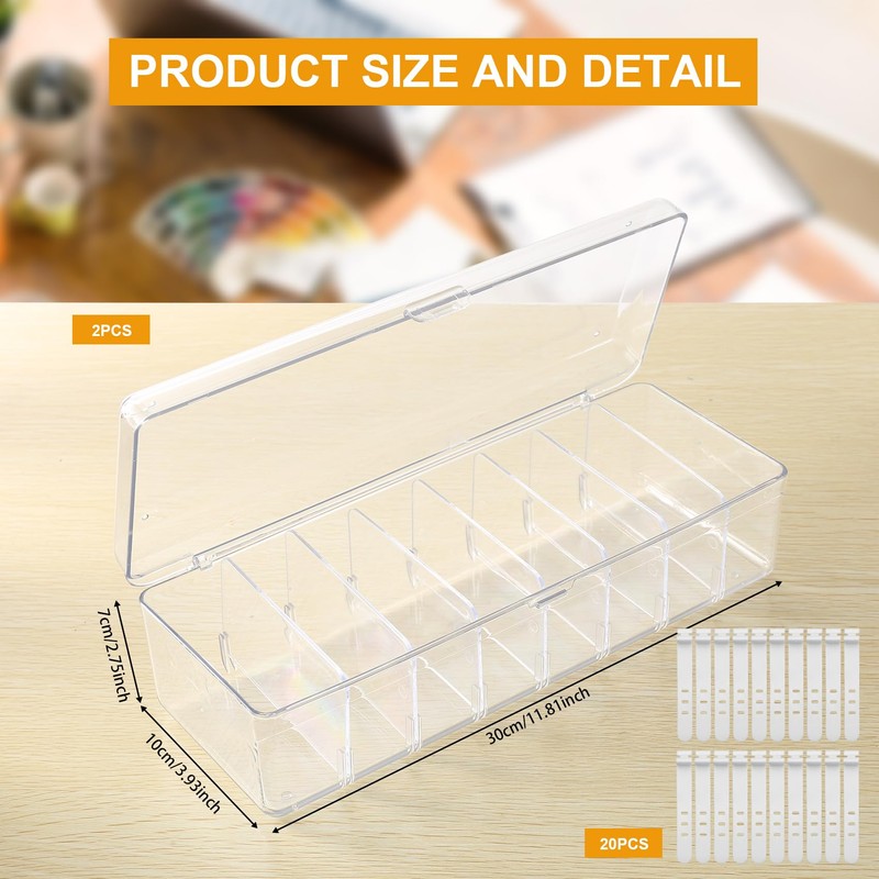 Clickinline 2 Pack Cable Organiser Box, Cable Tidy Box With