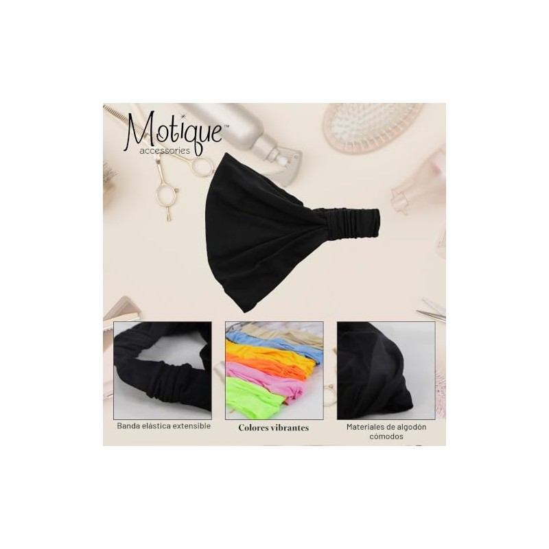 Conjunto de 3 bandas anchas de algodón sólido Boho Yoga