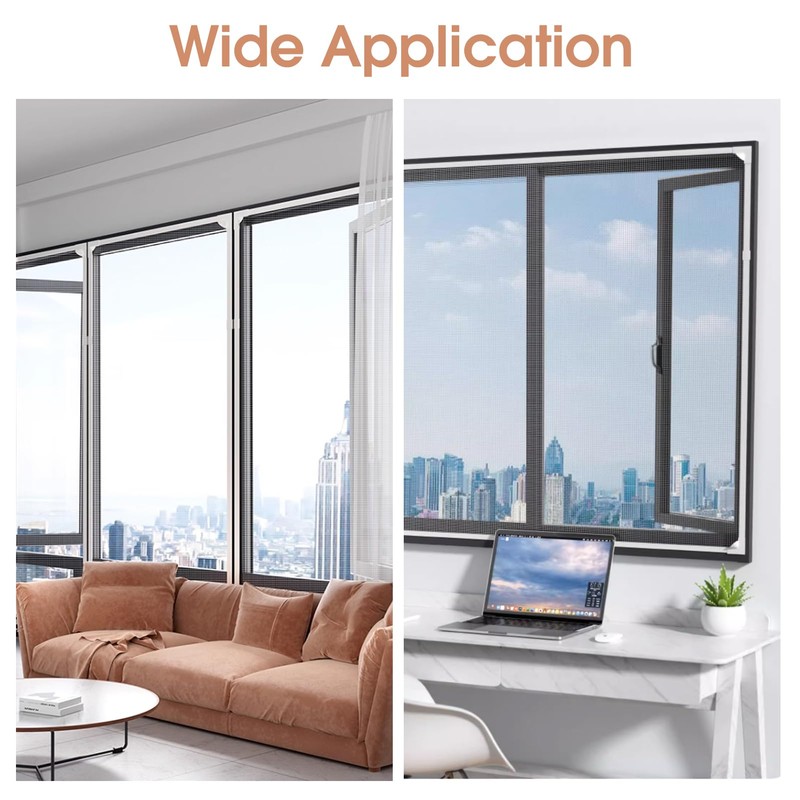 Magnetic Window Screen Accessories with 8pcs Window Screen Corners 4pcs