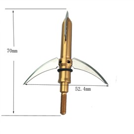 ZSHJG 6pcs Arrowheads Hunting Tips for Bow 100 Grain Archery Sharp Blades Hunting Tips Broadheads for Arrow and Bow