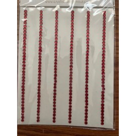 Unbranded CraftbuddyUS 220pcs 3mm Red Self Adhesive Diamante Rhinestone Strip Gems, DIY