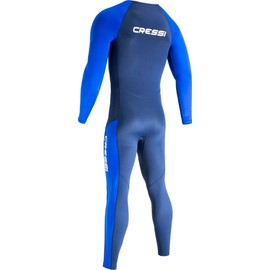 CRESSI Wahoo Man Monopiece Wetsuit Blue/Light Blue 2mm M/3 - Men's One-piece Wetsuit in Premium Neoprene 1.5/2mm and Elastane Perfect for Various Water Activities, Blue/Light Blue, M/3