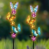 Solar Lights Outdoor Waterproof Garden Butterfly Light Decorative Solar Stake