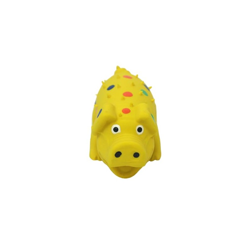 Multipet International 20315 4" Polka Dot Pig Dog Toy -