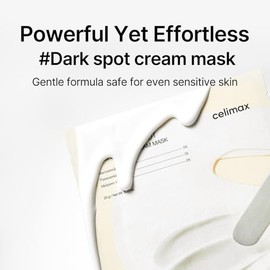 celimax Pore+Dark Spot Cream Mask 4EA | Non-Sticky Sheet for Enlarged Pores with Niacinamide, Tranexamic Acid, Non-Irritating, Hydrating, Hyperpigmentation, Korean Skincare Gifts for Women