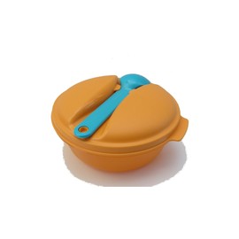 1a TUPPER SNACK &Salad GO 600 ml orange and Green