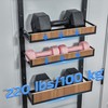 Fulifix Over The Door Pantry Organizer with Solid Wooden Baskets,