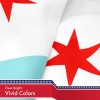 G128 Chicago City Flag 3x5 Ft 5Pack 150D Printed Polyester